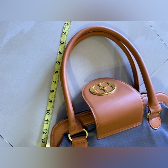 IMAM Shoulder Bag Euciman trapezoid travel brown/gray travel bag lightweight pur - Picture 8 of 16